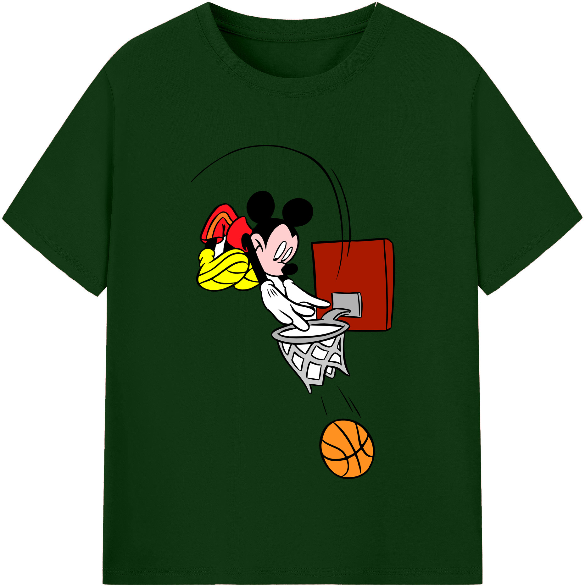（画像用） ミッキーマウス Mickey Mouse 綿100％半袖Tシャツ（フロントプリント）